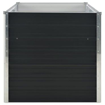vidaXL Ζαρντινιέρα Ψηλή Ανθρακί 160x80x77 εκ. από Γαλβανισμένο Χάλυβα
