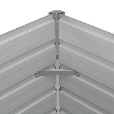 vidaXL Ζαρντινιέρα Ψηλή Ανθρακί 160x80x77 εκ. από Γαλβανισμένο Χάλυβα