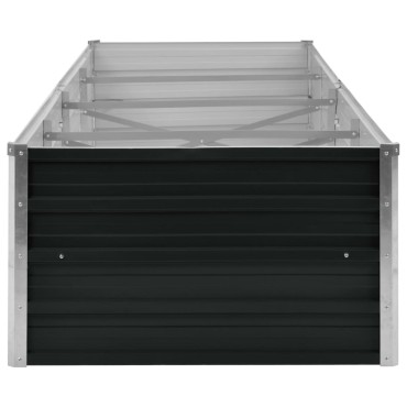 vidaXL Ζαρντινιέρα Υπερυψωμένη Ανθρακί 320x80x45 εκ. Γαλβαν. Χάλυβας