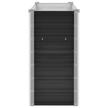 vidaXL Ζαρντινιέρα Υπερυψωμένη Ανθρακί 160x40x77 εκ. Γαλβαν. Χάλυβας