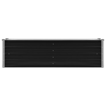 vidaXL Ζαρντινιέρα Υπερυψωμένη Ανθρακί 160x40x45 εκ. Γαλβαν. Χάλυβας