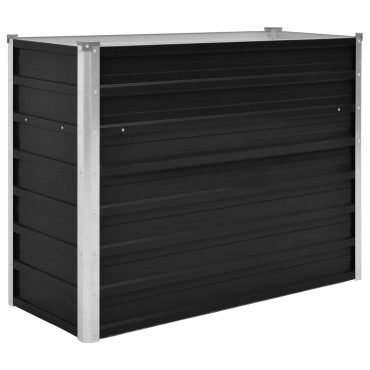 vidaXL Ζαρντινιέρα Υπερυψωμένη Ανθρακί 100x40x77 εκ. Γαλβαν. Χάλυβας