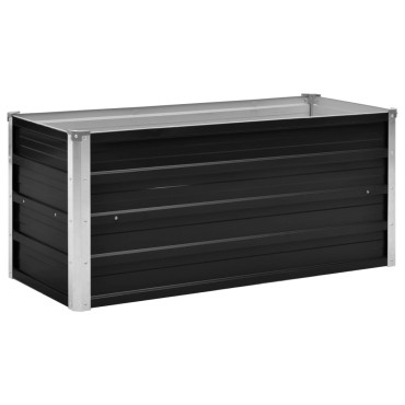 vidaXL Ζαρντινιέρα Υπερυψωμένη Ανθρακί 100x40x45 εκ. Γαλβαν. Χάλυβας