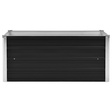 vidaXL Ζαρντινιέρα Υπερυψωμένη Ανθρακί 100x40x45 εκ. Γαλβαν. Χάλυβας