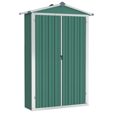 vidaXL Αποθήκη Κήπου Πράσινη 116x45x175 εκ. από Γαλβανισμένο Ατσάλι