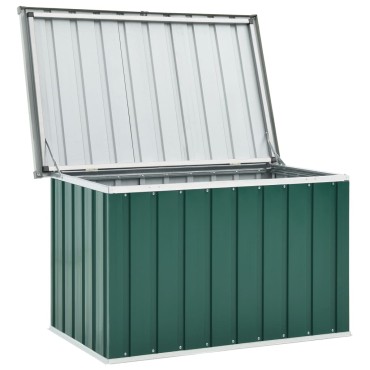 vidaXL Μπαούλο Αποθήκευσης Κήπου Πράσινο 109x67x65cm 1 τεμ.