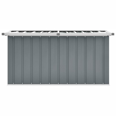 vidaXL Μπαούλο Αποθήκευσης Κήπου Γκρι 129x67x65cm 1 τεμ.