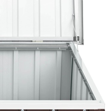 vidaXL Μπαούλο Αποθήκευσης Κήπου Καφέ 129x67x65cm 1 τεμ.