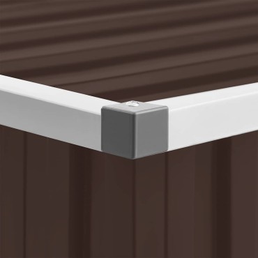 vidaXL Μπαούλο Αποθήκευσης Κήπου Καφέ 129x67x65cm 1 τεμ.