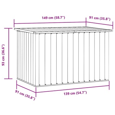 vidaXL Μπαούλο Αποθήκευσης Κήπου Πράσινο 149x99x93cm 1 τεμ.