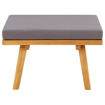 vidaXL Υποπόδιο Κήπου 60x60x29cm από Μασίφ Ξύλο Ακακίας με Μαξιλάρι 1 τεμ. Γωνιακός