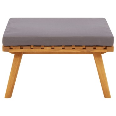 vidaXL Υποπόδιο Κήπου 60x60x29cm από Μασίφ Ξύλο Ακακίας με Μαξιλάρι 1 τεμ. Γωνιακός