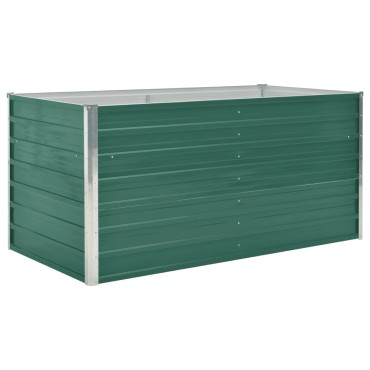 vidaXL Ζαρντινιέρα Ψηλή Πράσινη 160x80x77 εκ. Γαλβανισμένος Χάλυβας