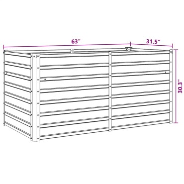 vidaXL Ζαρντινιέρα Ψηλή Πράσινη 160x80x77 εκ. Γαλβανισμένος Χάλυβας