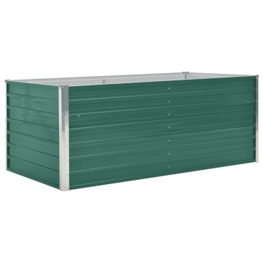 vidaXL Ζαρντινιέρα Ψηλή Πράσινη 160x80x45 εκ. Γαλβανισμένος Χάλυβας