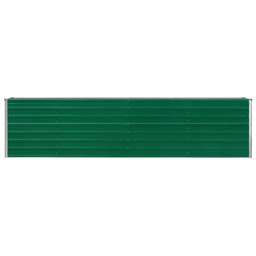 vidaXL Ζαρντινιέρα Ψηλή Πράσινη 320x40x77 εκ. Γαλβανισμένος Χάλυβας