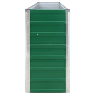 vidaXL Ζαρντινιέρα Ψηλή Πράσινη 320x40x77 εκ. Γαλβανισμένος Χάλυβας