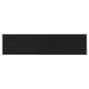 vidaXL Ζαρντινιέρα Ψηλή Ανθρακί 320x40x77 εκ. Γαλβανισμένος Χάλυβας