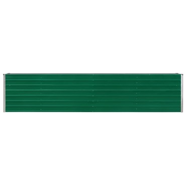 vidaXL Ζαρντινιέρα Υπερυψωμένη Πράσινη 320x40x45 εκ. Γαλβαν. Χάλυβας
