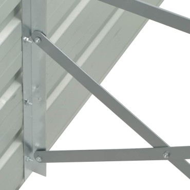 vidaXL Ζαρντινιέρα Υπερυψωμένη Πράσινη 320x40x45 εκ. Γαλβαν. Χάλυβας
