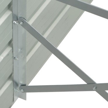 vidaXL Ζαρντινιέρα Υπερυψωμένη Καφέ 320x40x45 εκ. Γαλβανισμ. Χάλυβας