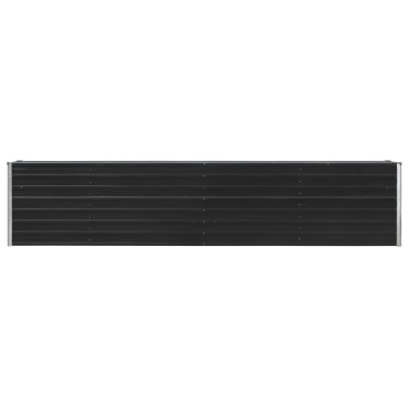 vidaXL Ζαρντινιέρα Υπερυψωμένη Ανθρακί 320x40x45 εκ. Γαλβαν. Χάλυβας