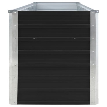 vidaXL Ζαρντινιέρα Υπερυψωμένη Ανθρακί 320x40x45 εκ. Γαλβαν. Χάλυβας