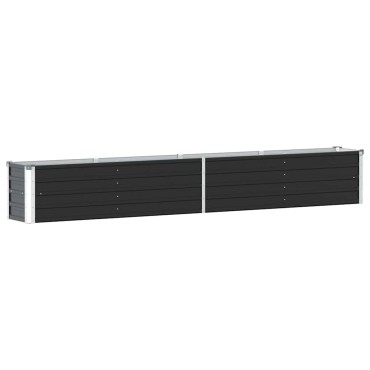 vidaXL Ζαρντινιέρα Υπερυψωμένη Ανθρακί 320x40x45 εκ. Γαλβαν. Χάλυβας