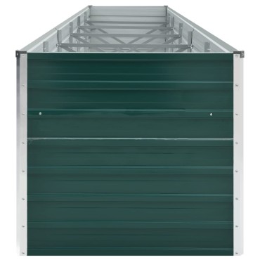 vidaXL Ζαρντινιέρα Υπερυψωμένη Πράσινη 480x80x45 εκ. Γαλβαν. Χάλυβας