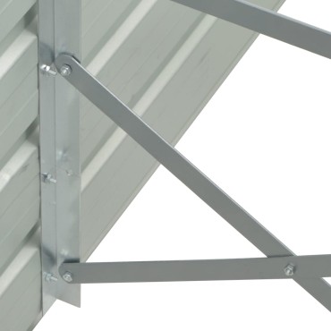vidaXL Ζαρντινιέρα Υπερυψωμένη Πράσινη 480x80x45 εκ. Γαλβαν. Χάλυβας