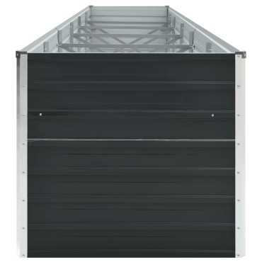 vidaXL Ζαρντινιέρα Υπερυψωμένη Ανθρακί 480x80x77 εκ. Γαλβαν. Χάλυβας