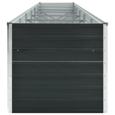 vidaXL Ζαρντινιέρα Υπερυψωμένη Ανθρακί 480x80x77 εκ. Γαλβαν. Χάλυβας