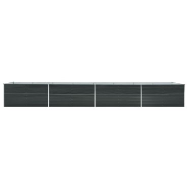 vidaXL Ζαρντινιέρα Υπερυψωμένη Ανθρακί 600x80x45 εκ. Γαλβαν. Χάλυβας