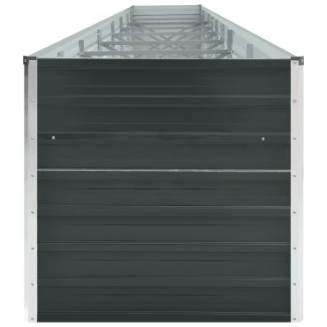 vidaXL Ζαρντινιέρα Υπερυψωμένη Ανθρακί 600x80x45 εκ. Γαλβαν. Χάλυβας