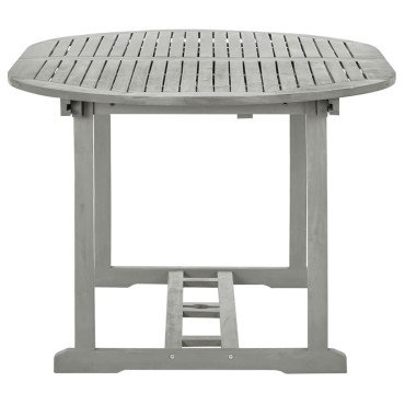vidaXL Τραπέζι Κήπου Γκρι 200x100x75cm από Μασίφ Ξύλο Ακακίας 1 τεμ.