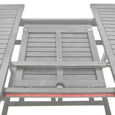 vidaXL Τραπέζι Κήπου Γκρι 200x100x75cm από Μασίφ Ξύλο Ακακίας 1 τεμ.