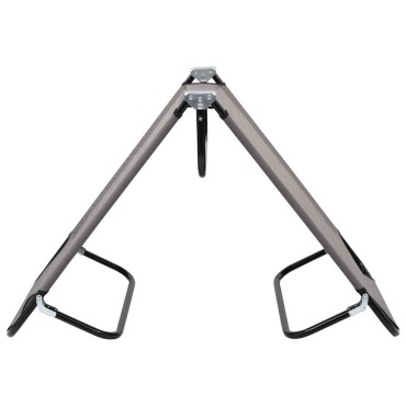 vidaXL Ξαπλώστρα Πτυσσόμενη Γκρι Ατσάλινη 190x58x28cm 1 τεμ.