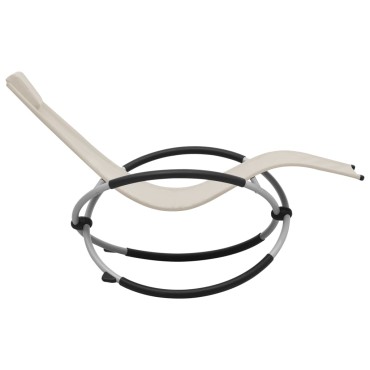 vidaXL Ξαπλώστρα Παιδική Κρεμ Ατσάλινη 60,5x121x59,5cm 1 τεμ.