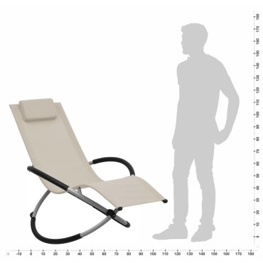 vidaXL Ξαπλώστρα Παιδική Κρεμ Ατσάλινη 60,5x121x59,5cm 1 τεμ.