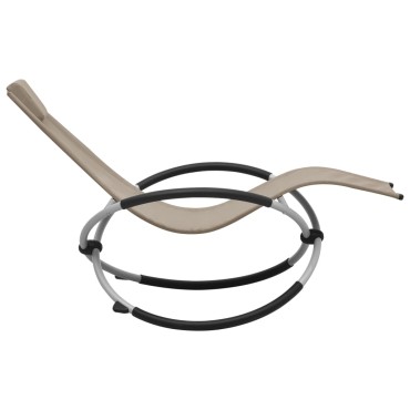 vidaXL Ξαπλώστρα Παιδική Χρώμα Taupe Ατσάλινη 60,5x121x59,5cm 1 τεμ.