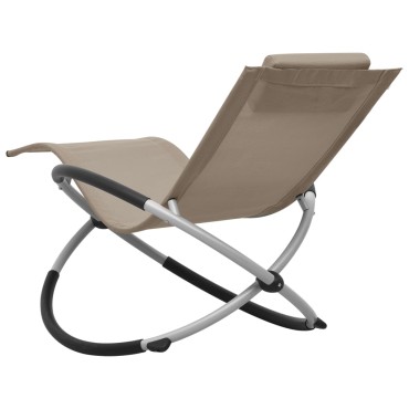 vidaXL Ξαπλώστρα Παιδική Χρώμα Taupe Ατσάλινη 60,5x121x59,5cm 1 τεμ.