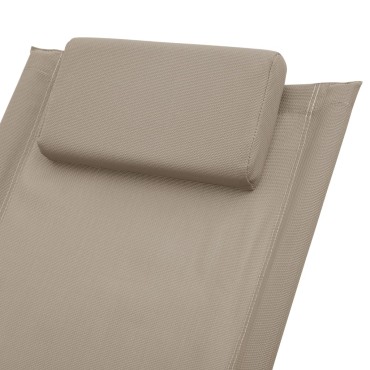 vidaXL Ξαπλώστρα Παιδική Χρώμα Taupe Ατσάλινη 60,5x121x59,5cm 1 τεμ.