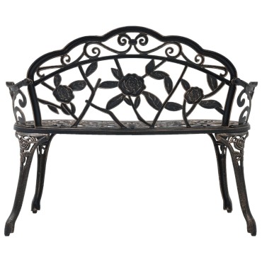 vidaXL Παγκάκι Bistro Μπρονζέ από Χυτό Αλουμίνιο 100x54x80cm 1 τεμ.