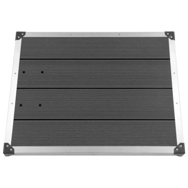 vidaXL Βάση Ντουζιέρας Εξωτερ. Χώρου Γκρι 80x62 εκ. WPC/Ανοξ. Ατσάλι