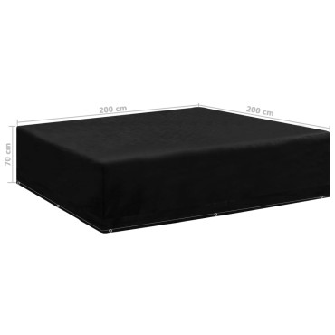 vidaXL Κάλυμμα Επίπλων Κήπου με 8 Κρίκους 200x200x70cm 1 τεμ.