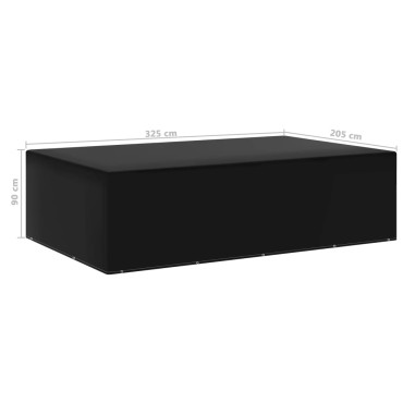 vidaXL Κάλυμμα Επίπλων Κήπου με 12 Κρίκους 205x325x90cm 1 τεμ.