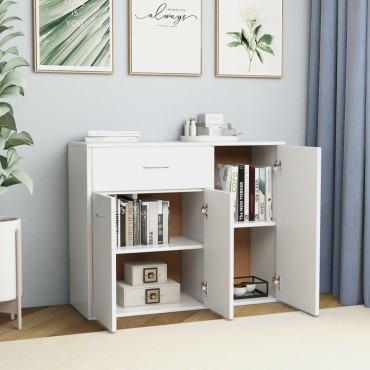 vidaXL Μπουφές Λευκός 88x30x70cm από Επεξ. Ξύλο 1 τεμ.