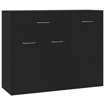 vidaXL Μπουφές Μαύρος 88x30x70cm από Επεξ. Ξύλο 1 τεμ.