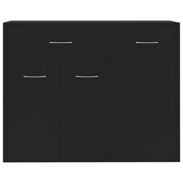 vidaXL Μπουφές Μαύρος 88x30x70cm από Επεξ. Ξύλο 1 τεμ.