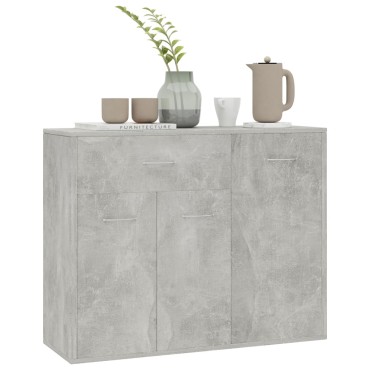 vidaXL Μπουφές Γκρι του Σκυροδέματος 88x30x70cm από Επεξ. Ξύλο 1 τεμ.